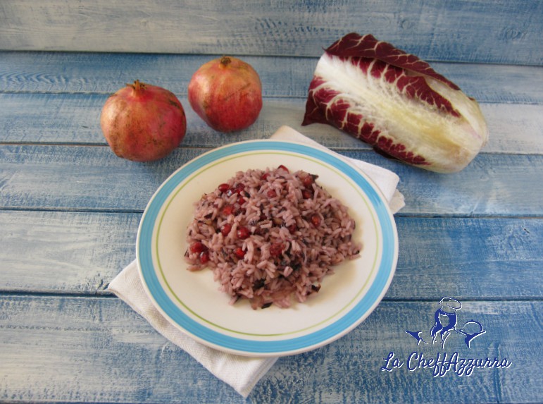 Risotto radicchio e melagrana