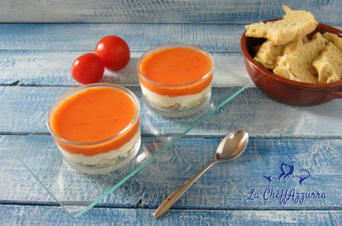 Cheesecake salata al bicchiere
