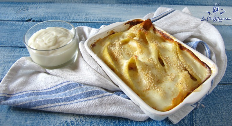 Conchiglioni zucca e pancetta gratinati