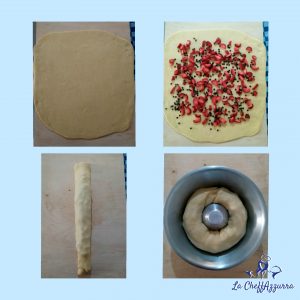 Tortano dolce alle fragole e cioccolato
