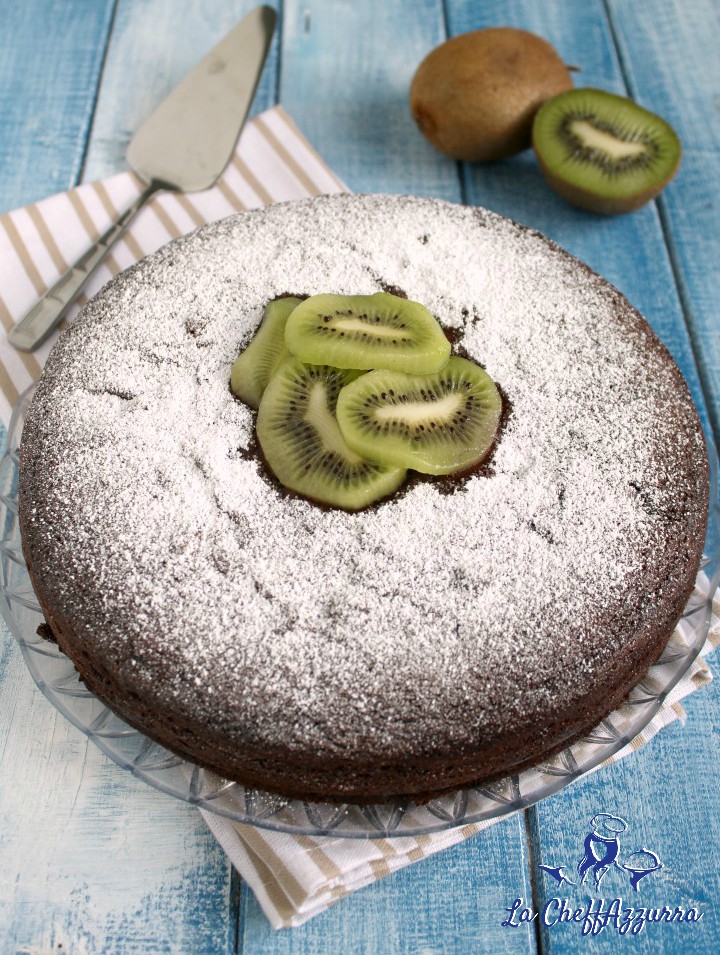 Torta scura kiwi e cioccolato