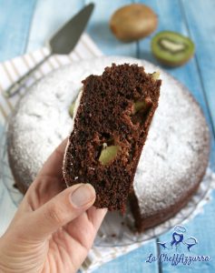 Torta scura kiwi e cioccolato (la fetta)