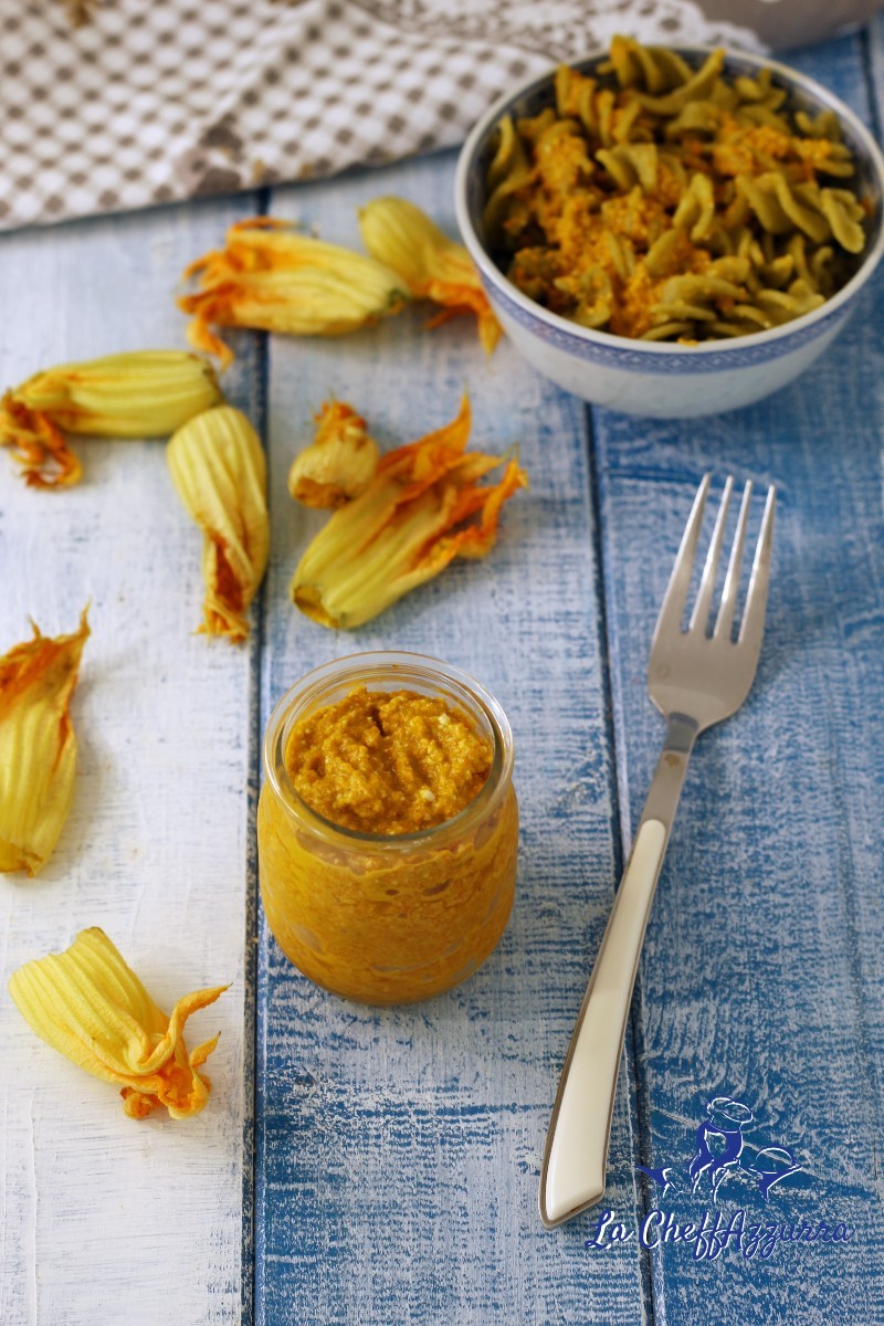 Pesto di fiori di zucca
