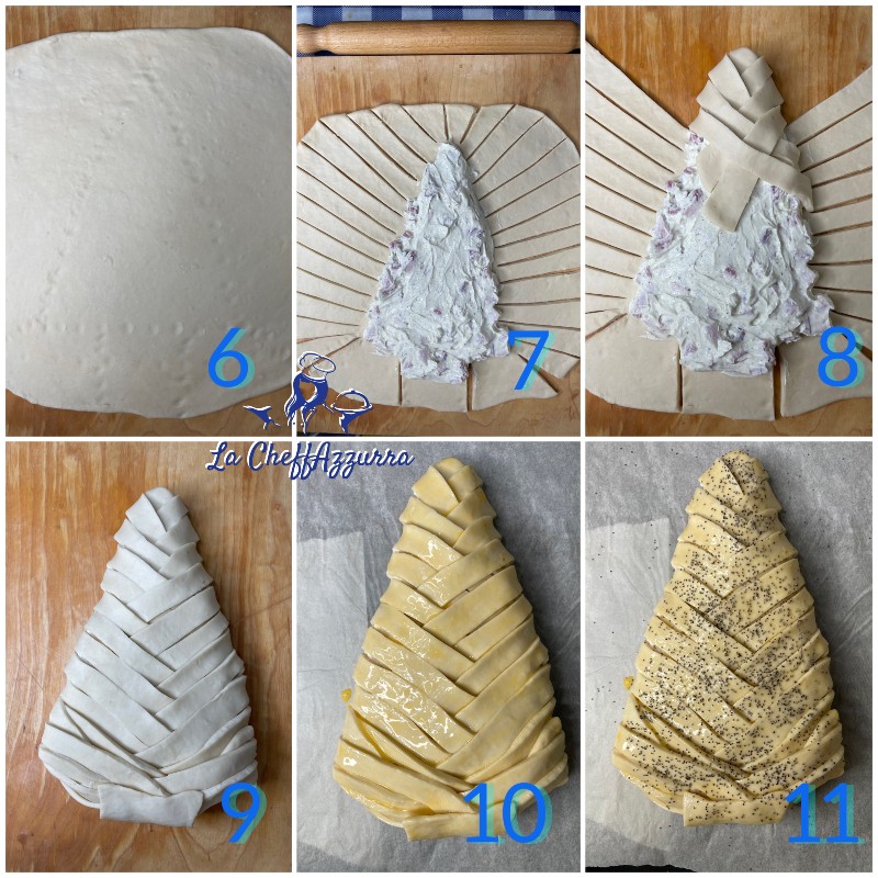 Albero di pasta brisée (o pasta matta) con esubero di lievito