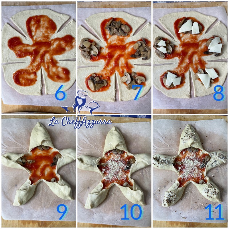 Stella di Natale di pasta pizza